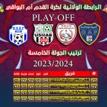 PLAY-OFF ترتيب الجولة الخامسة